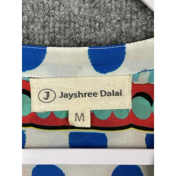 Jayshree Dalal Fiji 2 A-Line Dress Black Blue Retail Medium $125.00 - Picture 8 of 13